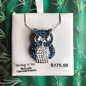 Sterling “n” Ice Swarovaski Owl  NWT
